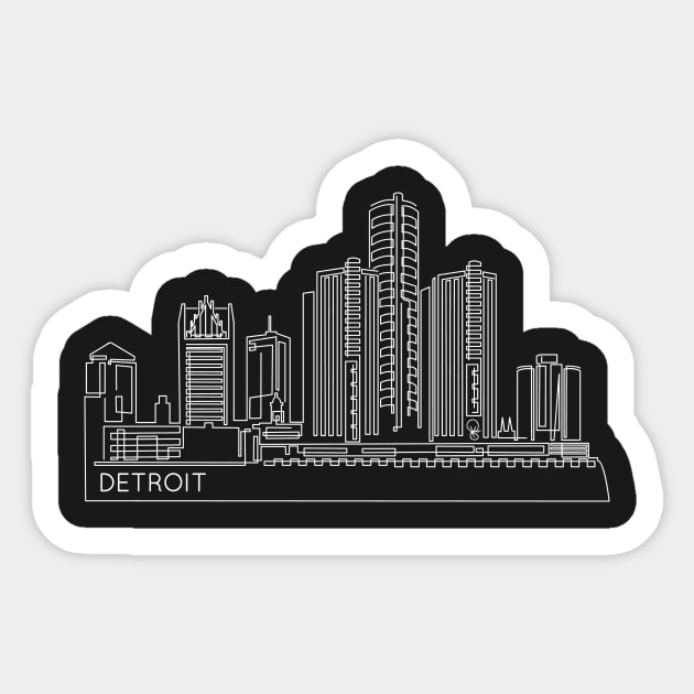 Detroit SkyLINE Sticker by sandekel